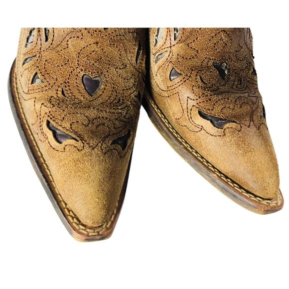 Laredo Mid Calf Womens Cowgirl Western Pointed Upper Balance Leather Boots 6M - Picture 7 of 15